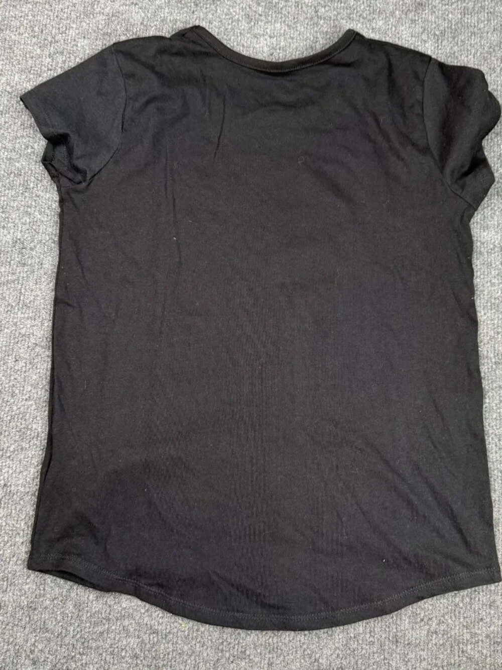 Adidas Girls Youth Large 14 Graphic T-Shirt Black Short Sleeve Cotton Top